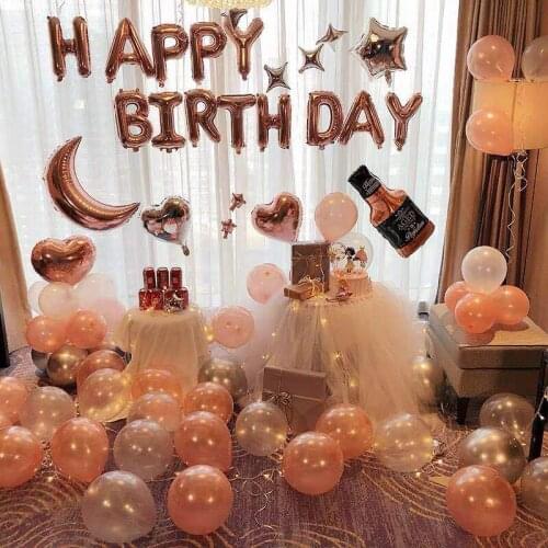 Balloons Wedding Birthday Girl Boy Bachelor Party Childs First Year Decoration Confession Scene Layout