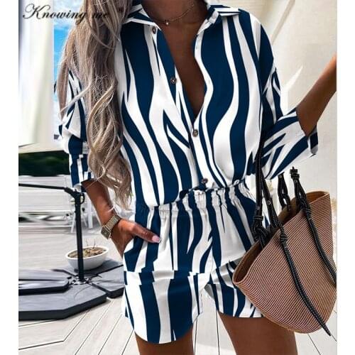 Women Floral Print Blouse 2pcs set Office Lady Summer buttons Shirt And Long Pants Two Piece Set Elegant Casual Suits Streetwear