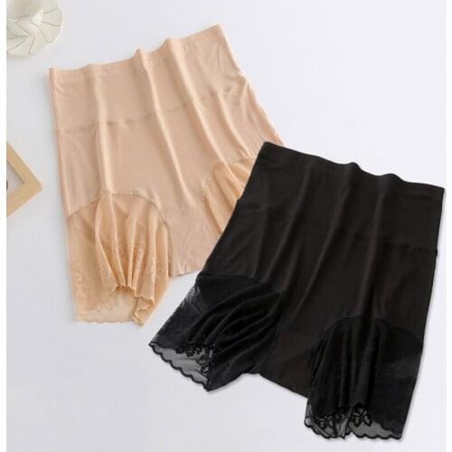 Plus Size Shorts Under Skirt Sexy Lace Anti Chafing Thigh Safety Shorts Ladies Pants Underwear Large Size Safety Pants Women