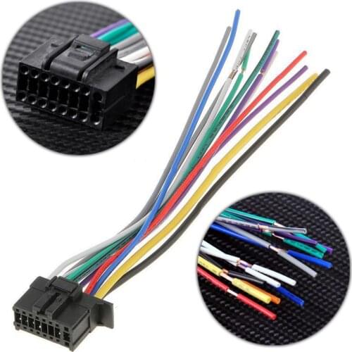 Wire Harness Adaptor Car Stereo Radio ISO Standard Connector Adapter 16 Pin Plug Cable Car Wire Cable Adapter For Pioneer 2350