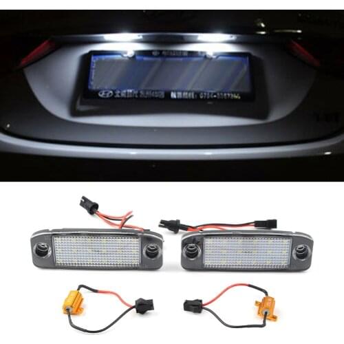 1 Pair Error Free LED License Number Plate Lamp White Canbus Auto Tail Light For Kia Sportage For Hyundai Sonata YF 10MY GF 10