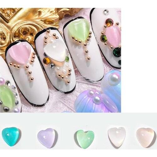 100Pcs/6mm Nail Jewelry Jelly Cat Eye Stone 100 pcs cats eye gemstone nail design charm Cat Eye Stone for nail art ,GHghtyt