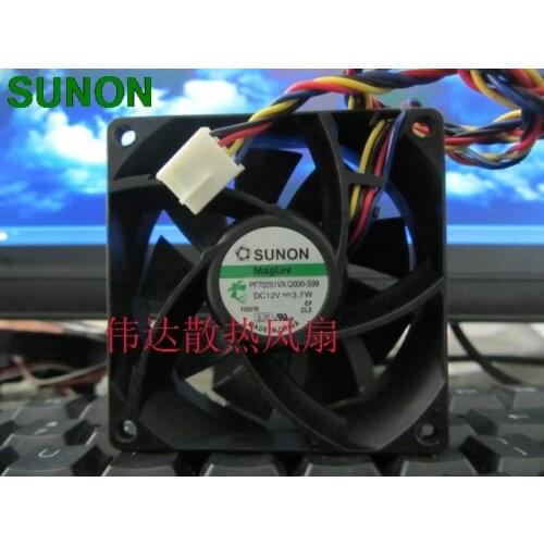 Original For Sunon PF70251VX-Q000-S99 12V 3.7W 7025 70mm 7cm 4-wire case fan