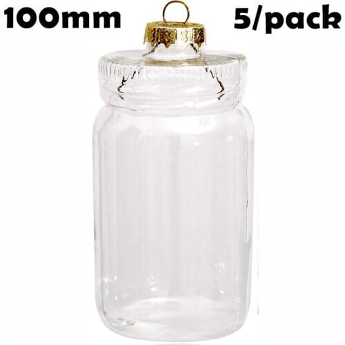 Promotion - DIY Paintable Home Event Garden Glass Christmas Decoration Ornament 100mm Glass Pot, 5/Pack