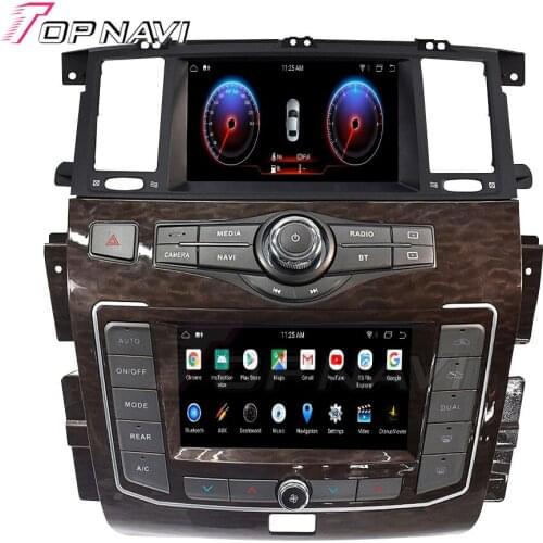 Android 10.0 Octa Core 6G+128G For Nissan Patrol Y62 2010-2020 Auto GPS Navigation Dual Screen 8 Inch Tesla Style Tape Recorder