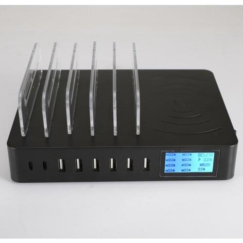 7.5W Qi Wireless Phone Charger Pad for iPhone XR XS Max X 8 Plus 8 Port Multiple USB Fast LED Charger General Wireless Charger