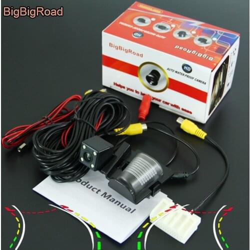 BigBigRoad Car Intelligent Track Rear View Parking Camera For Jeep Wrangler Rubico Sahara Unlimited 2013 2014 2015 2016