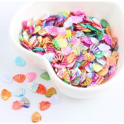 Shell Shape Loose Sequins Glitter 7mm Paillettes Sequin for Nail Arts Sewing Wedding Crafts Decor DIY Accessories Confetti 10g