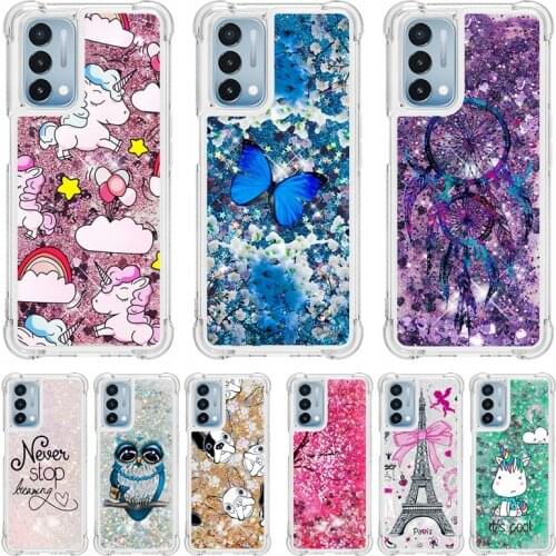 For OnePlus Nord N200 5G Case Glitter Quicksand Liquid Phone Case For Oneplus Nord N200 5G Soft Silicone Back Cover Fundas Para