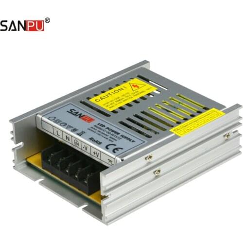 Black Aluminum Shell 12V LED Power Supply 100W 8A Constant Voltage DC12V LED Driver 100-240VAC to 12VDC Transformer Converter