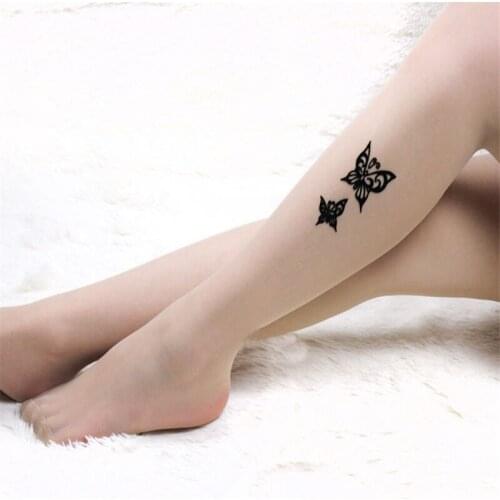 CHSDCSI High Quality Skin Flower Tights Sexy Pantyhose Hot Tights Tattoo Pattern Temptation Sheer Pantyhose Stockings 16 Styles