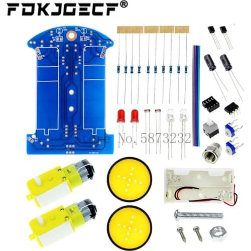 D2-1 DIY Kit Intelligent Tracking Line Smart Car Kit TT Motor Electronic DIY Kit Smart Patrol Automobile Parts DIY Electronic