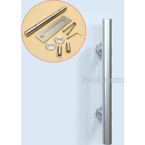 High Quality 2Pieces 304 Stainless Steel Wooden Barn Door Handles Pull Closet Door Handles Home Improvement Hardware