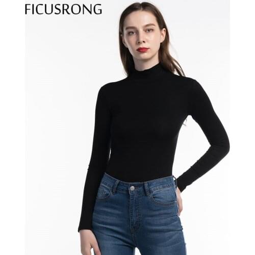 FICUSRONG Women's Long Sleeve Bodysuits