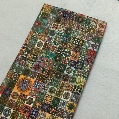 Pretty African Style Colorful Checked Geometry Patterns Printed Cotton Fabric 50x105cm Africa Fabric Patchwork Cloth Bag Home De