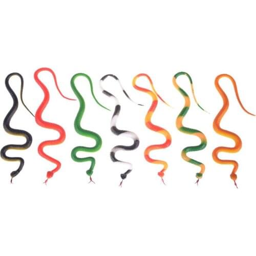 2020 New Novelty Halloween Gift Tricky Funny Spoof Toys Simulation Soft Scary Fake Snake Horror Toy For Party Event