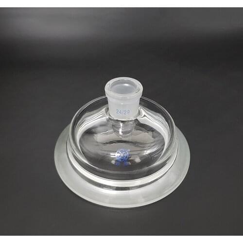 Single ground mouth reaction bottle cap,100mm/150mm/200mm/230mm flange outer diameter,Joint 24/29,Glass cover