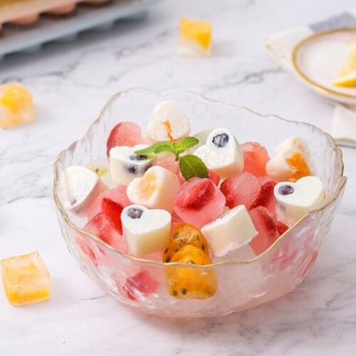 Creative 21 Grid Heart-shaped Round Silica Gel ice Lattice Mold Ice Box Popsicle Mold Whiskey Ice Hockey Mold