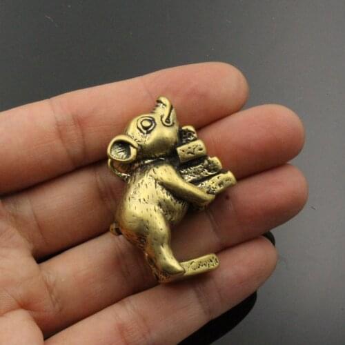 Brass Cute Creative Pig Statue Carrying Bricks The Pig Working Hard Desk Ornaments Birthday Christmas Gift Home Office Party Dec