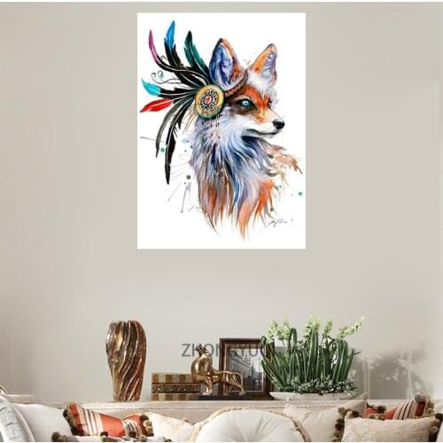 Fox spirit animal poster home living bedroom decoration wall art print high definition quality canvas picture frames