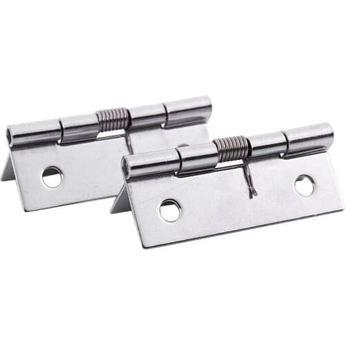 Furniture cabinet with 50 x 38 x 5mm, spring hinges made of stainless steel, silver, 2 pieces