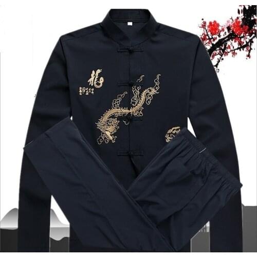Adults Vintage Chinese Martial Arts Wing Chun Suit Tai Chi Martial Arts Clothing Set Black Red White Blue Kung Fu Uniform