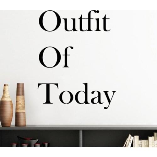 Outfit of today Silhouette Removable Wall Sticker Art Decals Mural DIY Wallpaper for Room Decal