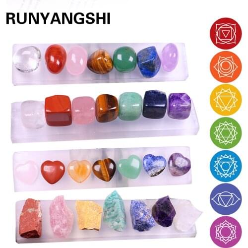 Natural Crystal Quartz Mineral Specimen Healing Stones Rough Ore 7 chakras therapy Gemstone + gypsum base