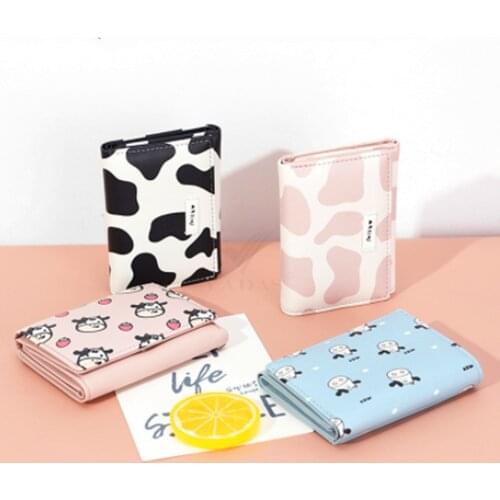 New Cartoon Multi-card Slot Short Small Coin Purse Ladies Mini Wallet Tri-fold Wallet Card Bag Women Girl Gift