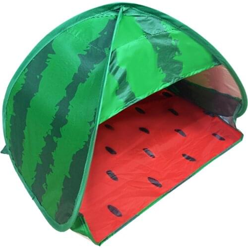 Novelty Watermelon Tent For Kids Foldable Mini Tent With Phone Holder Portable Beach Sunshade Awning For Outdoor Camping Garden
