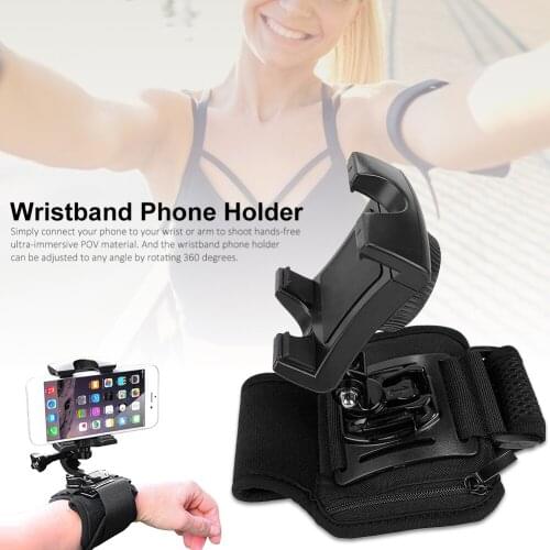 Wristband Phone Holder Rotatable Practical Wrist Strap Holder For Indoor Outdoor Selfie Video Recording For All Smartphones