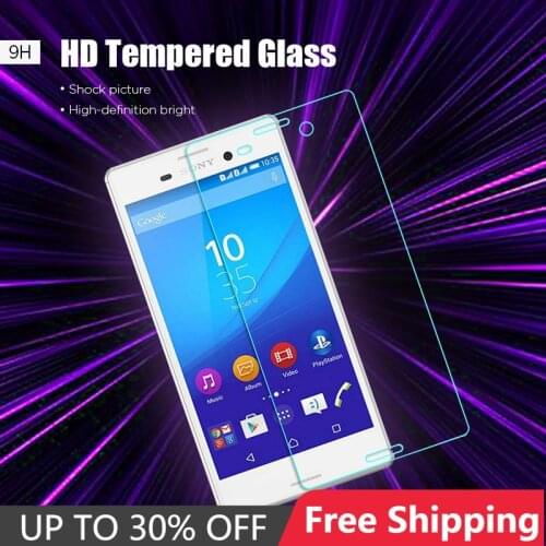 Transparent Film 9H HD Screen Protector Glass For Sony C3 C4 C5 E1 E3 E4 E4g E5 Tempered Glass For Sony Xperia 1 Xperia 10 Plus