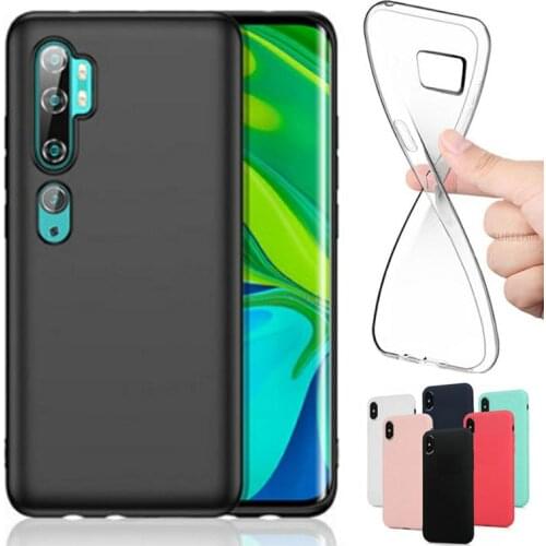 Transparent cover for Xiaomi mi note 10 pro case cc9e A3 9 lite se cc9 pro protective silicone cover for xiaomi mi note 10 case