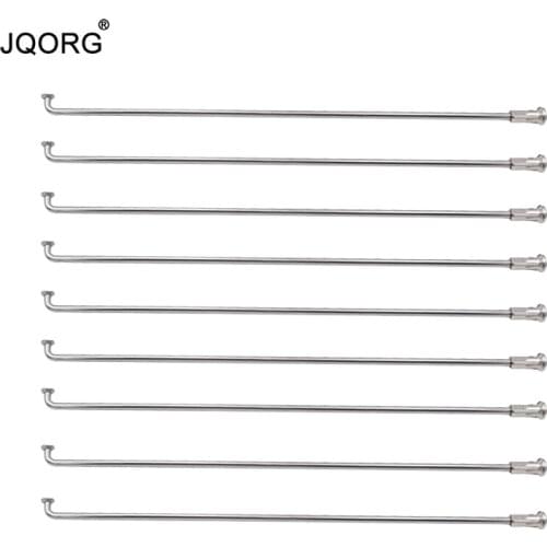 JQORG 304 Stainless Steel Material Diameter 3.5 mm J-BEND Motorcycle Spokes 40 Pieces A Lot Sliver Color 9K Spokes