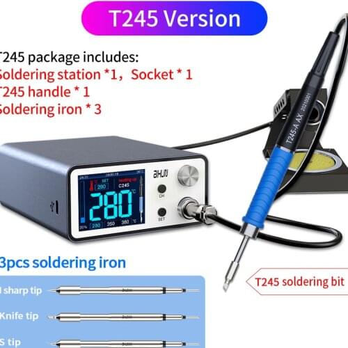 AIXUN T3A Smart Soldering Station For T12/T245/936 Handle IC CPU PCB Motherboard Repair Lead Free Electric Iron Welding Set