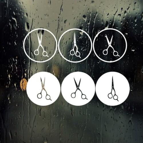 Scissors Hair Salon Barber Shop Sticker Hair Salon Decal Neutral Haircut Poster Vinyl Wall Art Decals Decor Windows