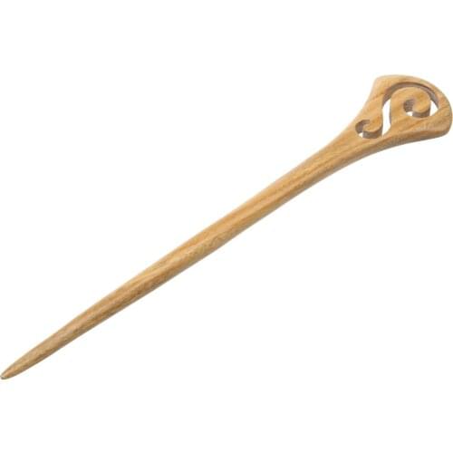 Vintage S-Top Wood Hairpin Hair Stick Pick Oriental Chignon Pin Accessories