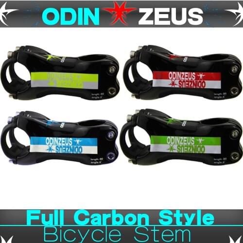 OdinZeus Carbon Bicycle Stem Super strength Ultra light 6 or 17 Degrees 31.8mmX(80-120mm) Matte Carbon Mountain/Road bike Stem
