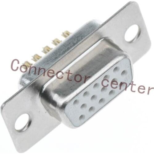 High Quality D-SUB DB Connector 15PIN 3-ROW Female Gold Planted 2U VGA DSUB