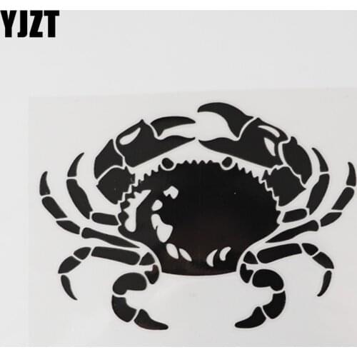 YJZT 13.5CM×9.6CM Ocean Animal Vinyl Fashion Car Stickers Motorcycle Crab Decal 13D-0924