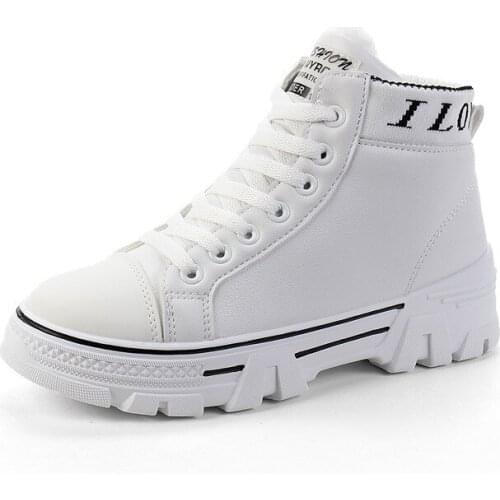 Sneakers Womens Flat Platform Shoes Winter Fashion Casual Thick Bottom Chunky Womens White Black Sneakers women shoes 2020