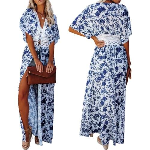 Womens Middle Sleeve V-neck Cardigan Girls Loose Contrast Color Outer Wear Casual High Waist Hollow Clothing