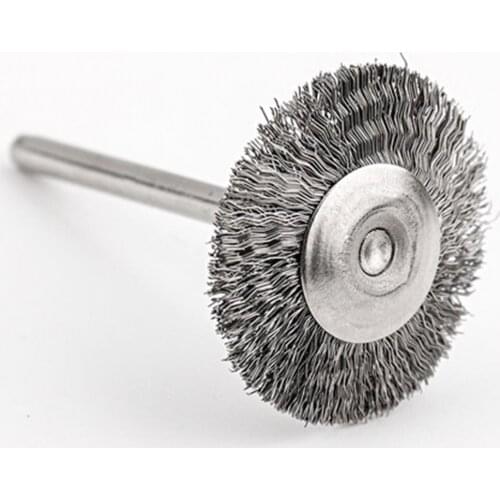 10Pcs Steel Wire Brushes Round Head Multipurpose Iron Practical Steel Wire Grinder Kit for Aviation Machinery