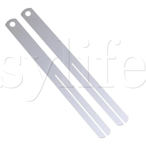 2Pcs Silver Steel Ruler Gauge Tool for Guitar mandoulin Banjo Ukulele