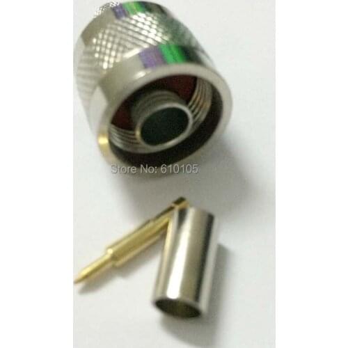 5pcs/lot N male plug crimp for RG58 RG142 LMR195 RG400 RF connector Adapter