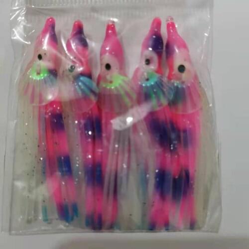 5 pieces/lot New Soft Fishing Lure Rigs Bait Jigs Lure soft lure Worn Fake String hook Fishing lures 6cm