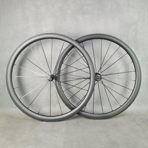 700C carbon wheels 38mm depth 25mm width super light clincher/tubular Road bike carbon wheelset rim brake UD matte finish