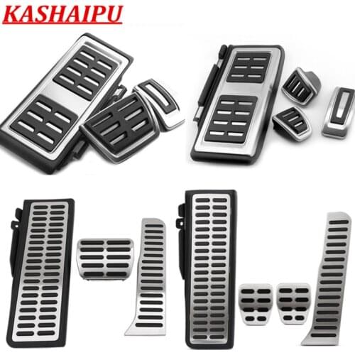 AT/MT Car Footrest/Gas/Brake/Clutch Pedals Kit For Volkswagen Vw Golf Jetta CC Passat Tiguan Touareg Seat Leon For Skoda Octavia