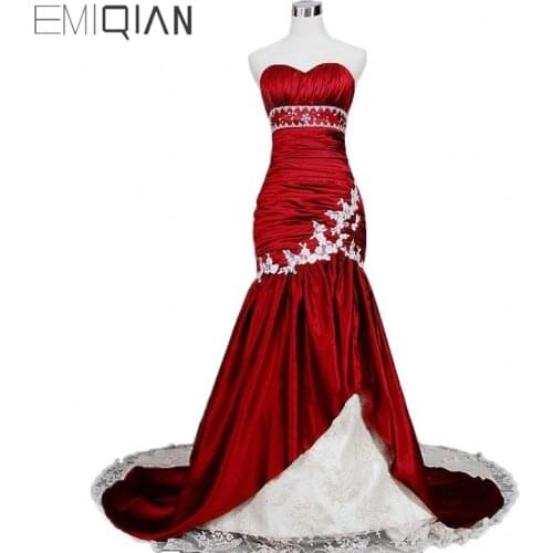 Free Shipping Classical Gorgeous Mermaid Taffeta & Lace Prom Dress