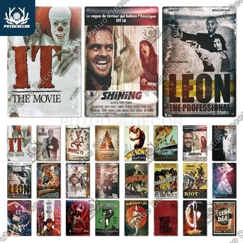 Putuo Decor Classic Movie Metal Poster Metal Sign Plaque Metal Vintage Tin Sign Wall Decor for Bar Pub Club Man Cave Metal Signs